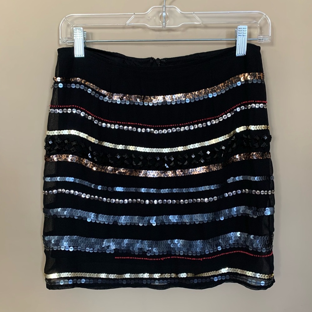 Rock & Republic Beaded Sequin Stripe Skirt